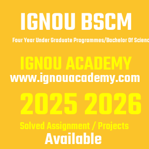 IGNOU BSCM SOLVED ASSIGNMENT 2025 2026